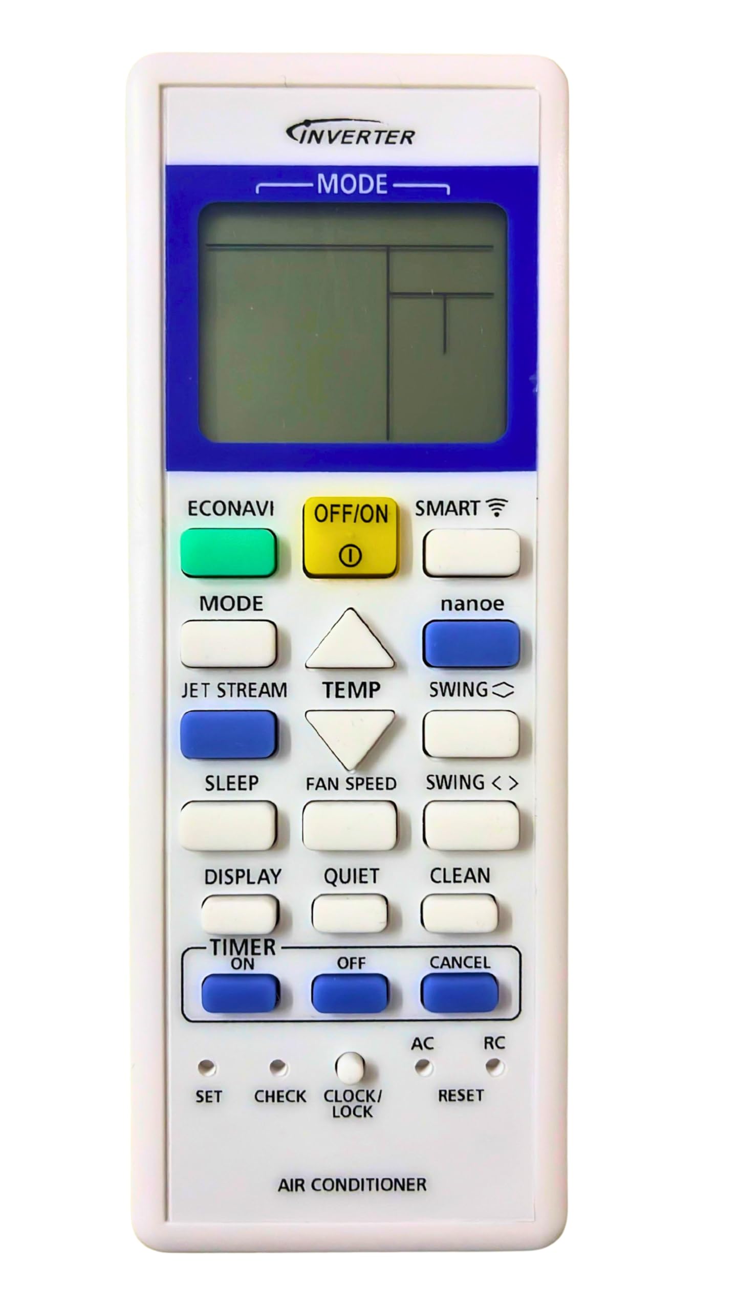Universal AC Remote Control AC-157F Compatible for Panasonic Air Conditioners - Replacement Remote for Home & Office Cooling Systems