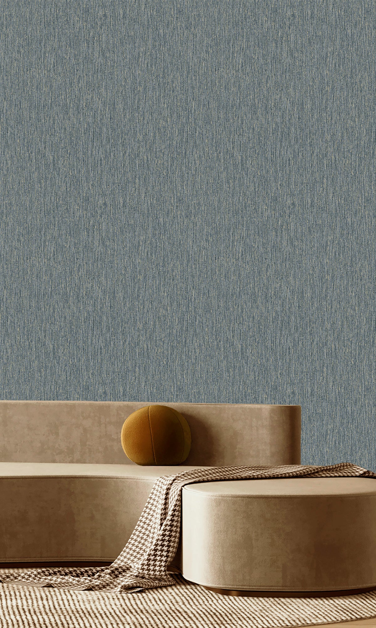Blue Wicker Weave Textured Wallpaper R9690 - Self-Adhesive Peel & Stick Wallpaper for Bedroom, Living Room, and Office Decor