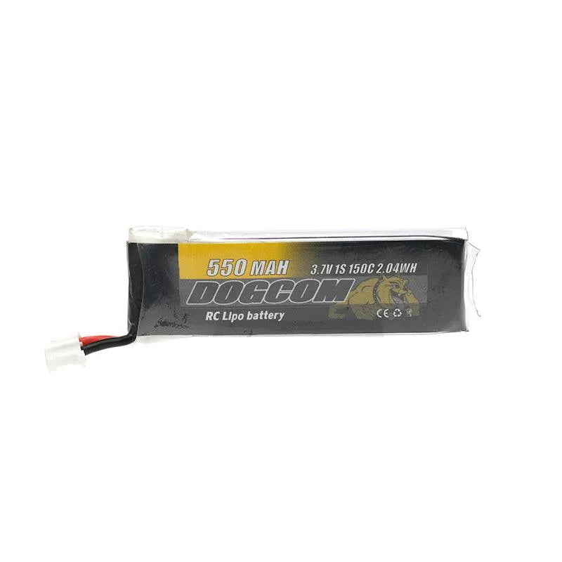 DOGCOM 550mAh 150C 1S 3.7V LiPo Battery with BT2.0/PH2.0 Connector - 4 Pack for FPV Drones, RC Cars, and Mini Quadcopters - Perfect for Long Flight Time and High Performance
