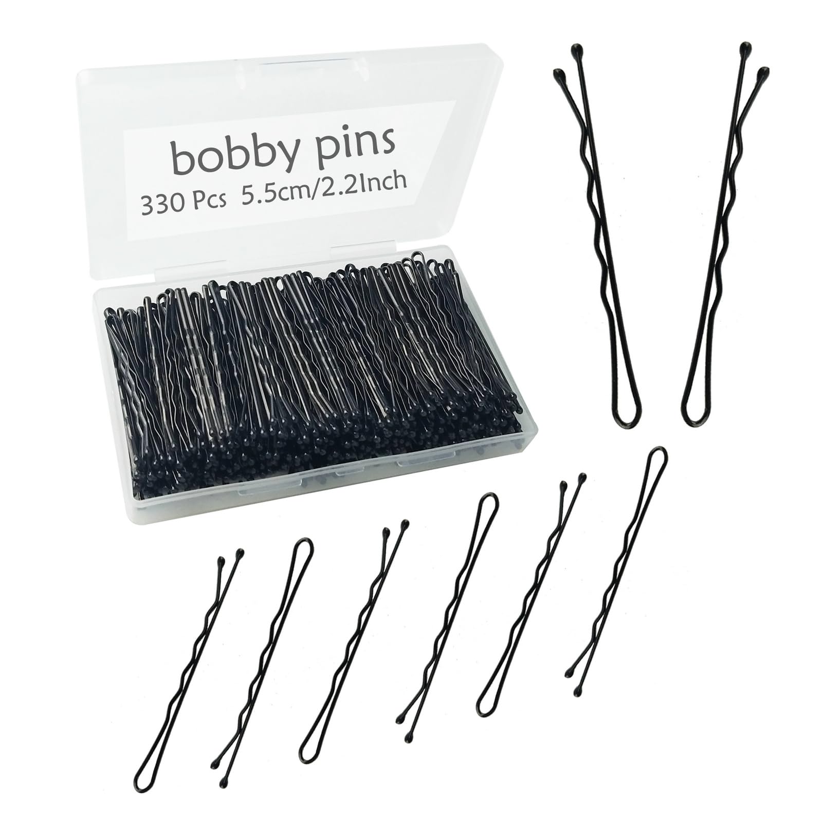 240-Count Premium Bobby Pins for Women, Girls & Kids - 2.16 Inch Black Hairpins for All Hair Types - Perfect for School, Work, Parties & Everyday Styling
