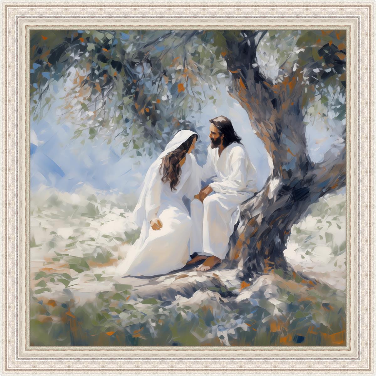 Abide With Me Large Wall Art - Inspirational Canvas Print for Home Decor, Living Room, Bedroom & Office - Perfect Gift for Housewarming, Wedding & Holidays