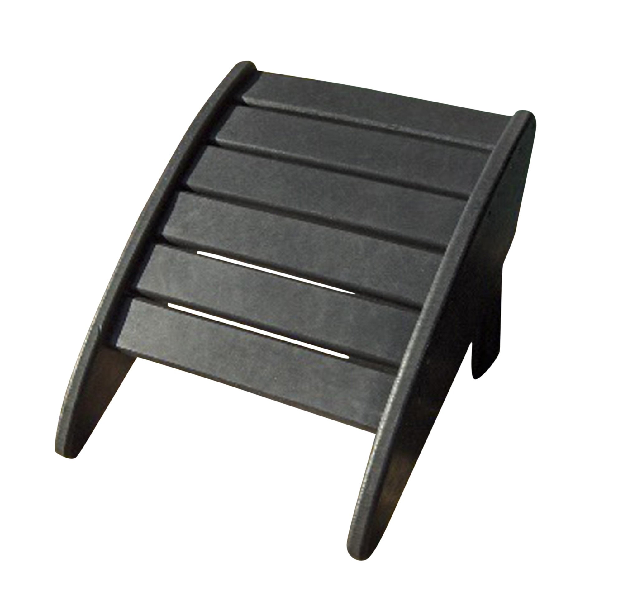 Phat Tommy Poly Adirondack Chair Ottoman - Durable All-Weather Outdoor Footrest for Patio Furniture - Perfect for Poolside Relaxation & Backyard Lounging (Black)