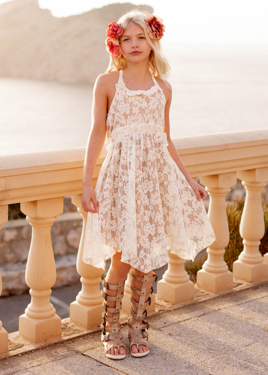 Sonyah Women's Elegant Cream Dress - Perfect for Weddings, Parties & Special Occasions