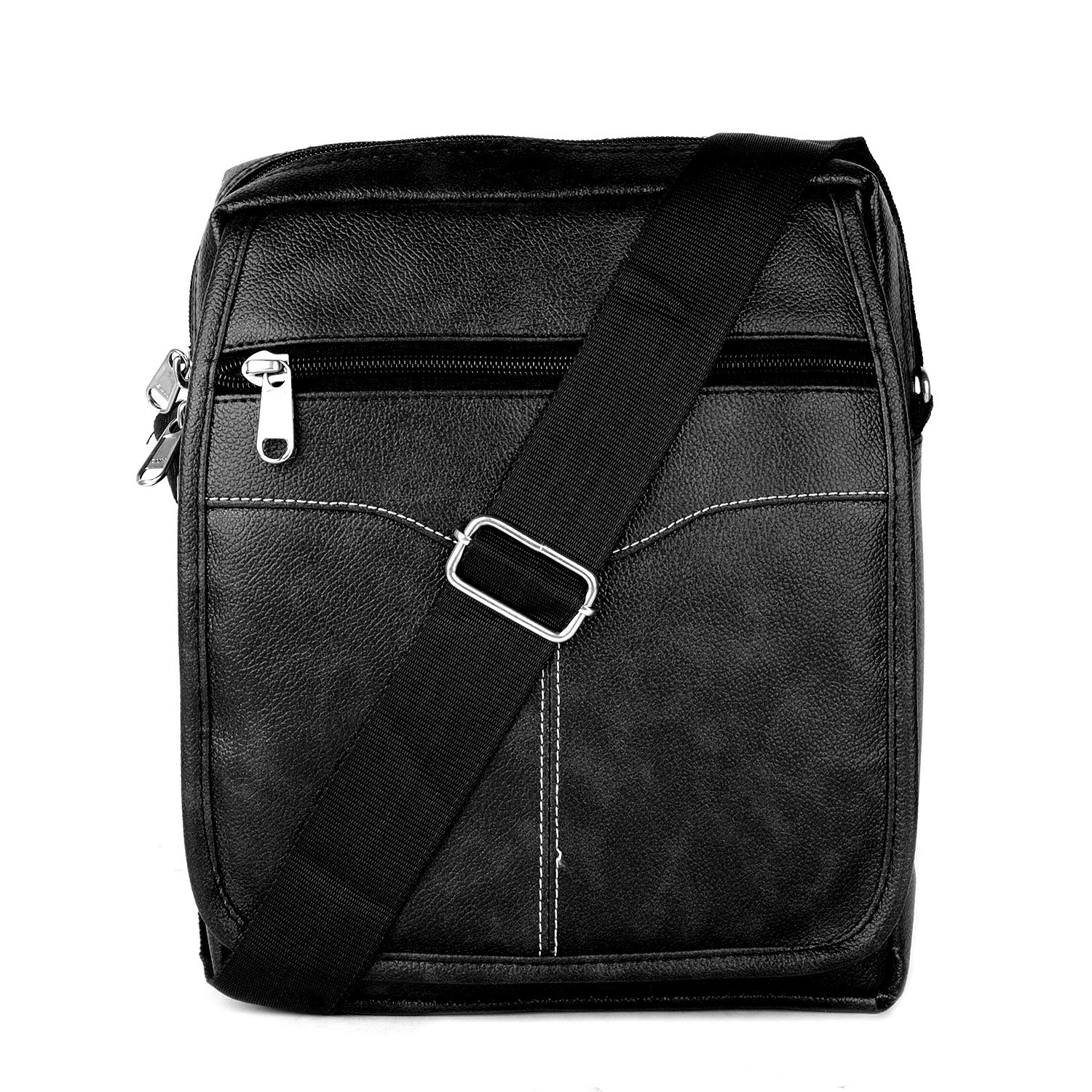 ROLEXO Genuine PU Leather Crossbody Bag for Men - Stylish Office, Travel & Casual Messenger Bag - Perfect for Work, Commuting & Everyday Use