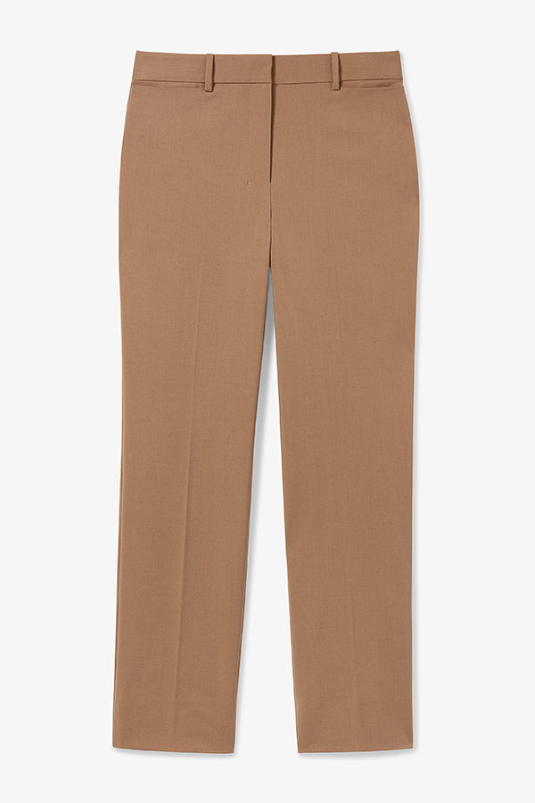 Smith Straight Trouser Washable Wool Twill Pants for Men - Comfortable Office & Business Casual Wear in Camel Color