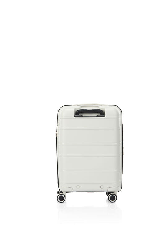American Tourister Light Max 55cm Small Cabin Luggage - Lightweight Carry-On Suitcase for Travel, Business Trips & Weekend Getaways | Off White Spinner Bag with 4 Wheels