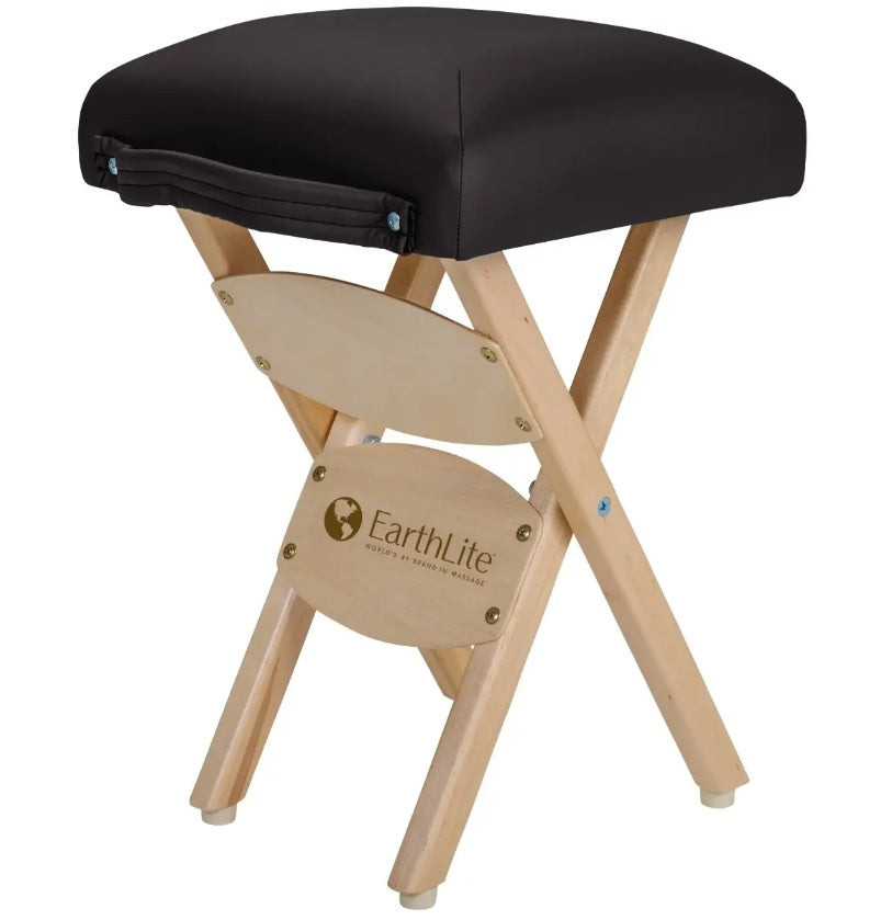 Earthlite Portable Folding Massage Stool - Lightweight & Adjustable for Home, Spa & Professional Use - Perfect for Therapists, Yoga & Relaxation