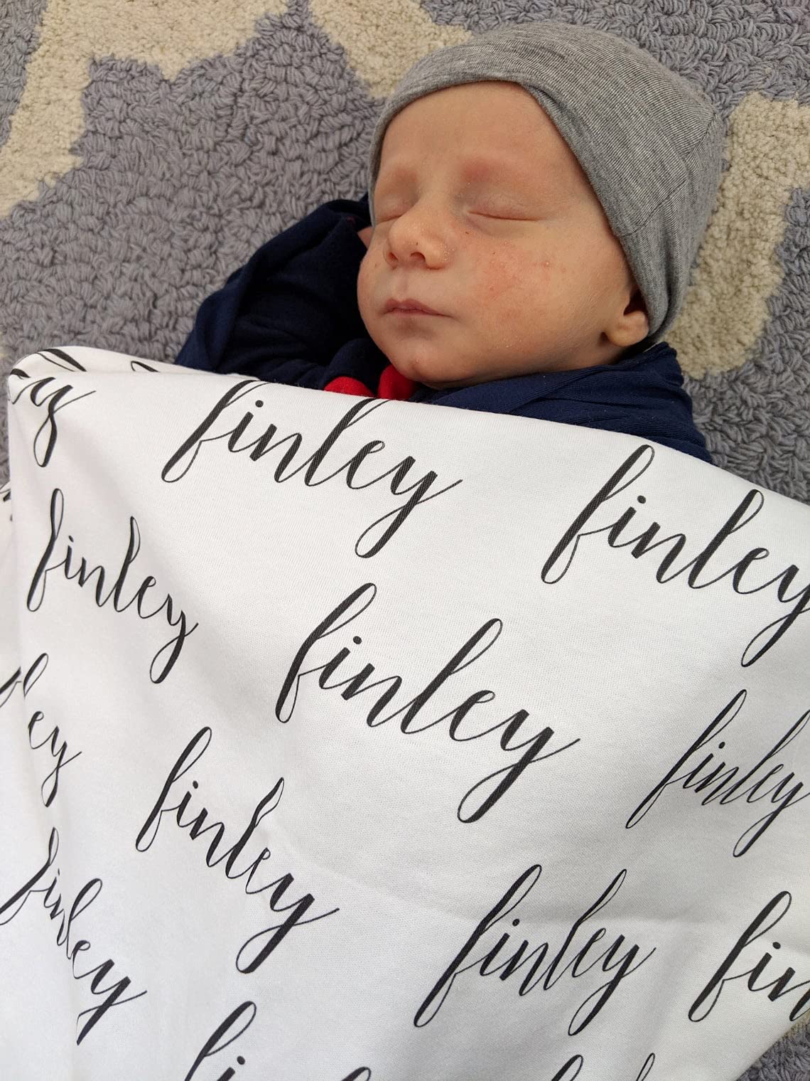 Personalized Baby Blanket with Custom Name - Monogrammed Newborn Gift for Boys & Girls, Soft & Cozy Blanket for Infants, Toddlers & Adults - Perfect for Nursery, Swaddling, Stroller & Cuddling