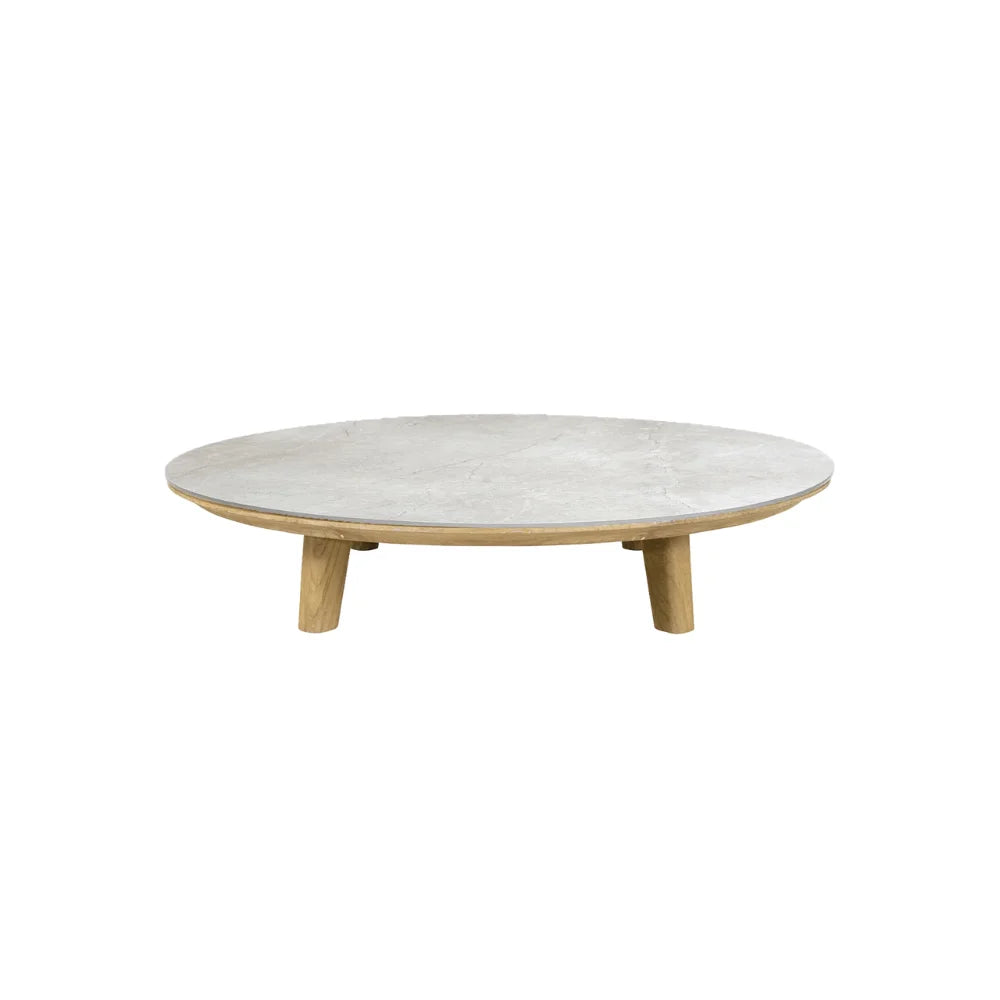 Modern Round Outdoor Coffee Table - Weather-Resistant Patio Furniture for Garden, Poolside & Backyard Relaxation