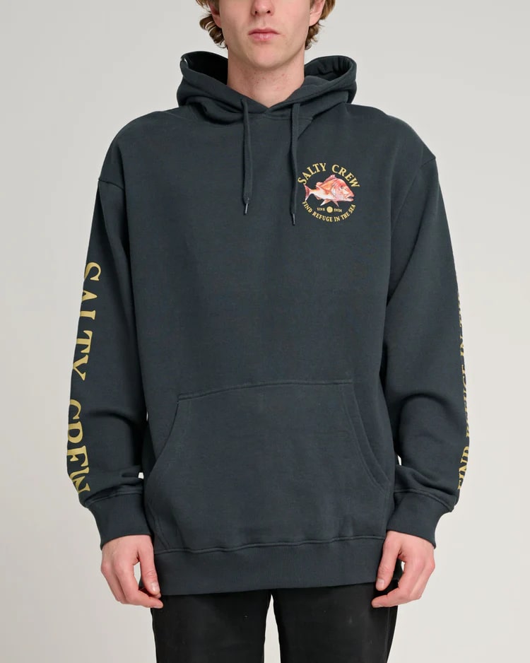 Salty Crew Snap Attack Pigment Hood - Men's Pullover Hoodie for Surfing, Fishing & Outdoor Activities | Comfortable & Stylish Casual Wear