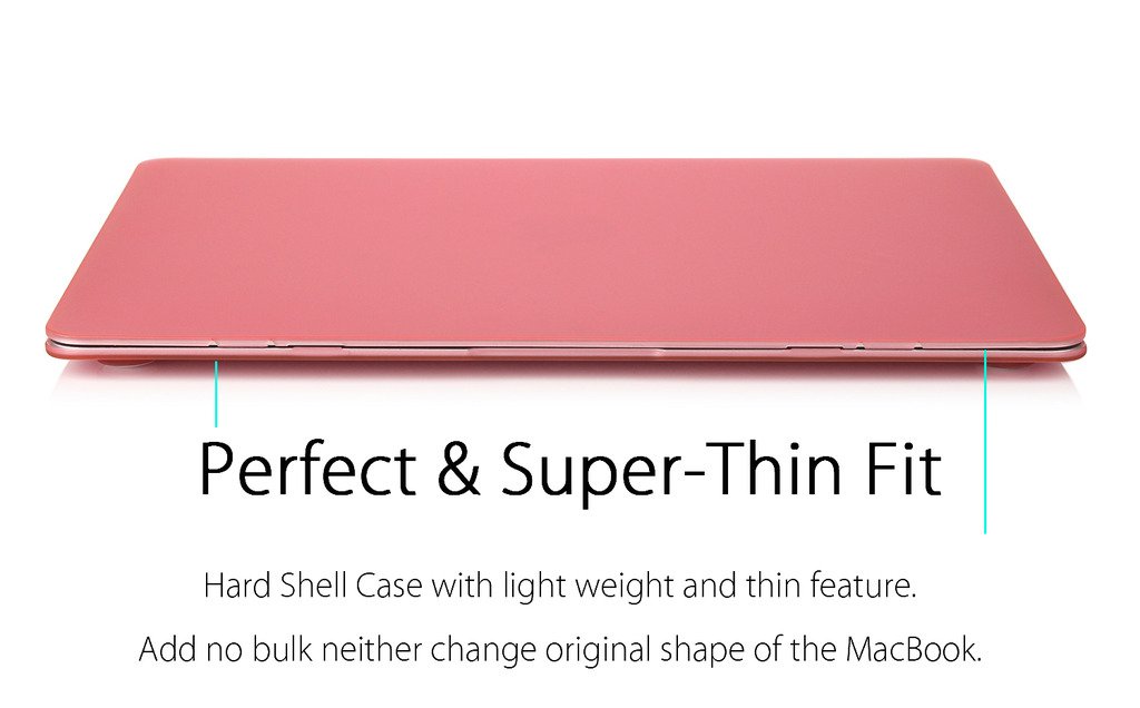 UESWILL 3-in-1 Matte Hard Shell Case Cover for MacBook 12 inch Retina Display Model A1534 with Keyboard Cover & Screen Protector - Pink | Protective Accessories for Work, School & Travel