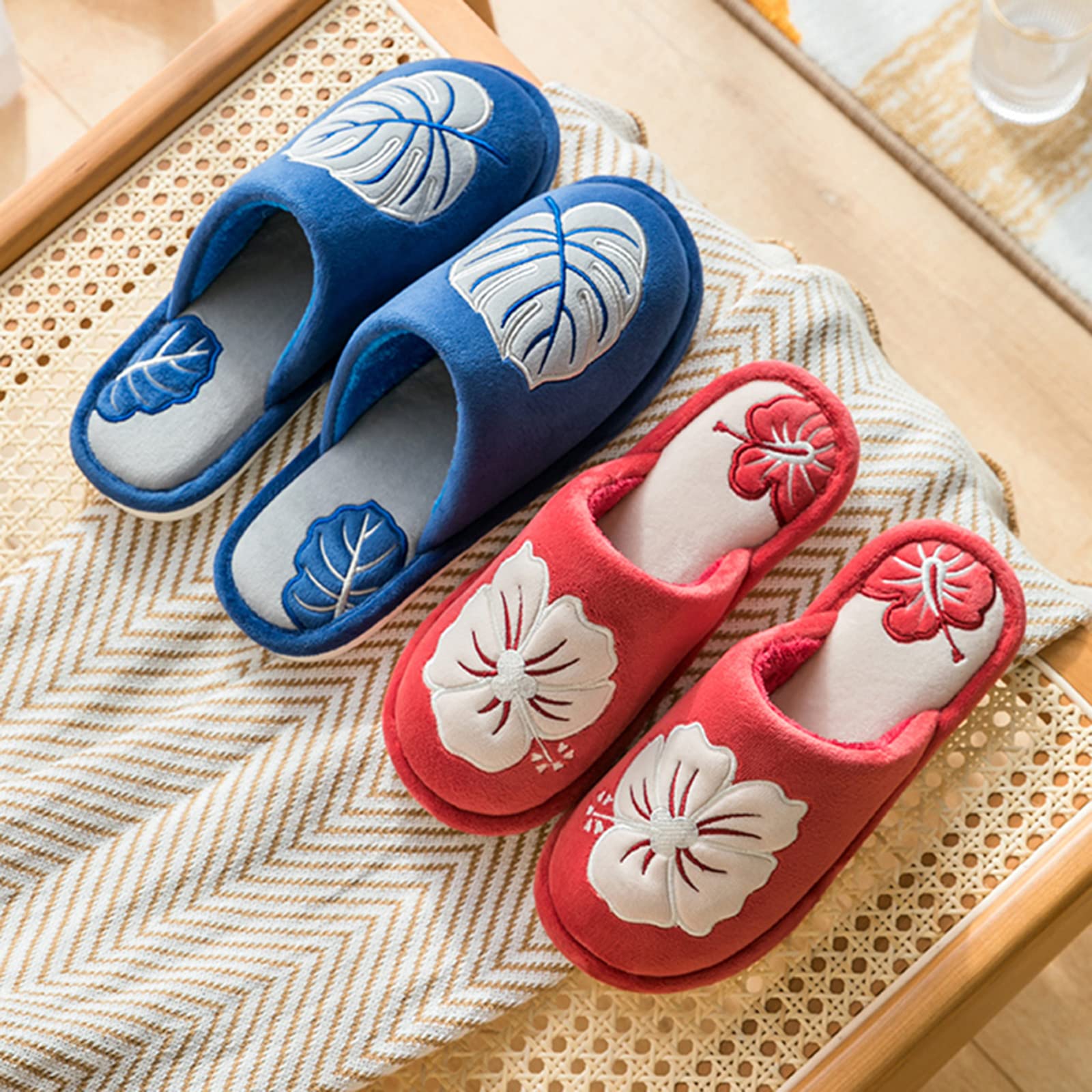 **JHSLXD Cozy Cotton Slippers for Men & Women - Non-Slip Indoor/Outdoor House Shoes for Winter Warmth & Comfort - Perfect for Home, Office, and Travel**