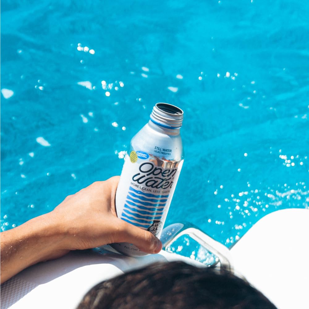 Open Water Still Bottled Water with Electrolytes - 16oz Aluminum Bottles (3 Cases, 36 Bottles) | BPA-Free, Eco-Friendly | Perfect for Hydration, Outdoor Activities & Sustainable Living