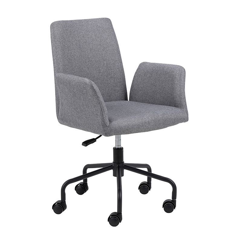 Ergonomic ISLA Office Chair with Adjustable Height - Light Grey & Black - Perfect for Home Office, Gaming, and Workspace Comfort