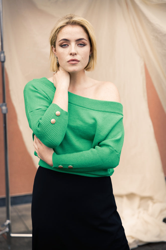 Malala Top for Women - Stylish Green Blouse for Casual & Office Wear - Perfect for Spring & Summer Outfits
