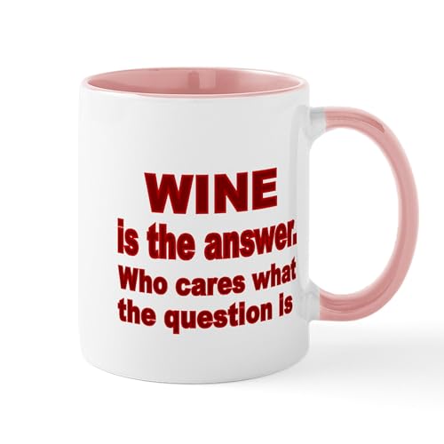 White/Pink Inside - Wine Is The Answer Mug