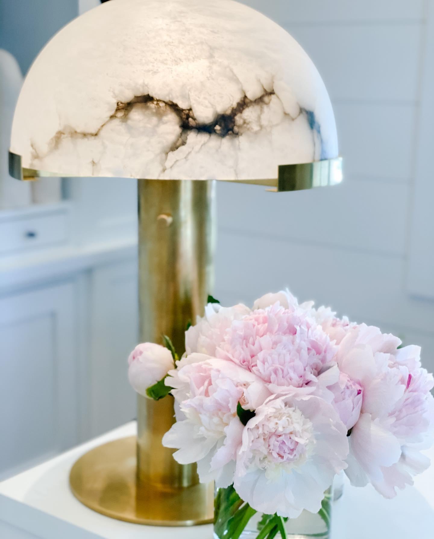Elegant Alabaster Table Lamp - Handcrafted Home Decor for Living Room, Bedroom & Office - Soft Ambient Lighting for Relaxation & Reading