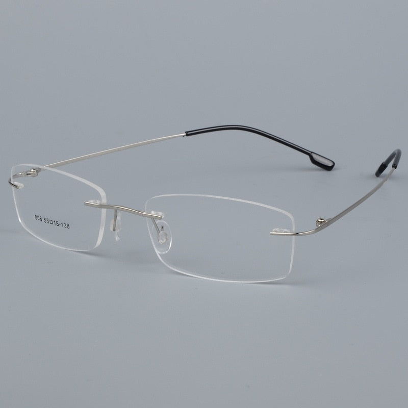 Bclear Titanium Alloy Rimless Eyeglasses for Men - Ultra Lightweight Frame Model SJ808 | Perfect for Office, Reading & Everyday Wear
