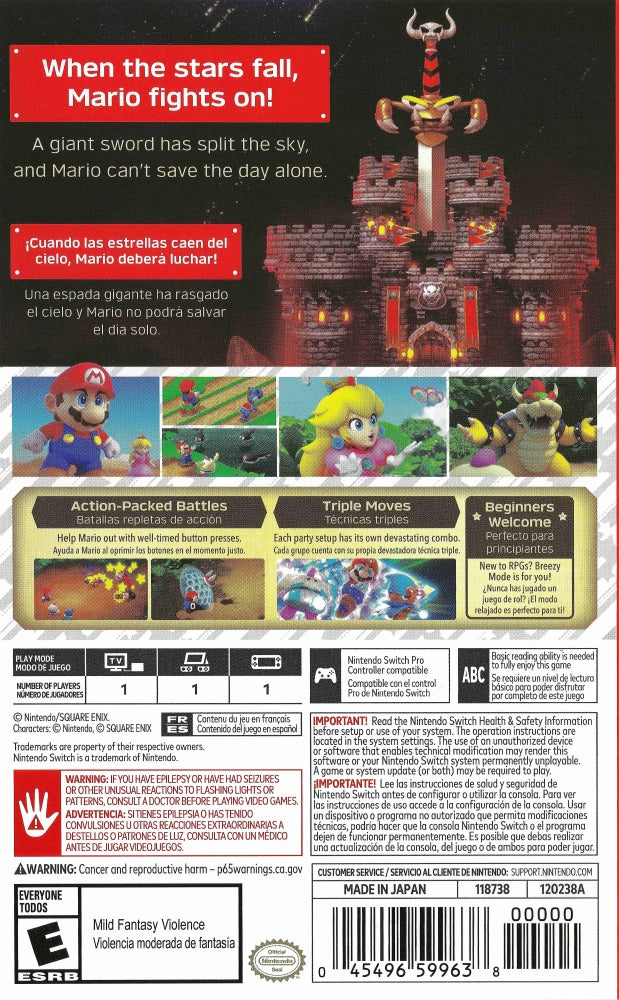 Used Super Mario RPG for Nintendo Switch - Classic Adventure Game | Perfect for Collectors & Retro Gaming Fans