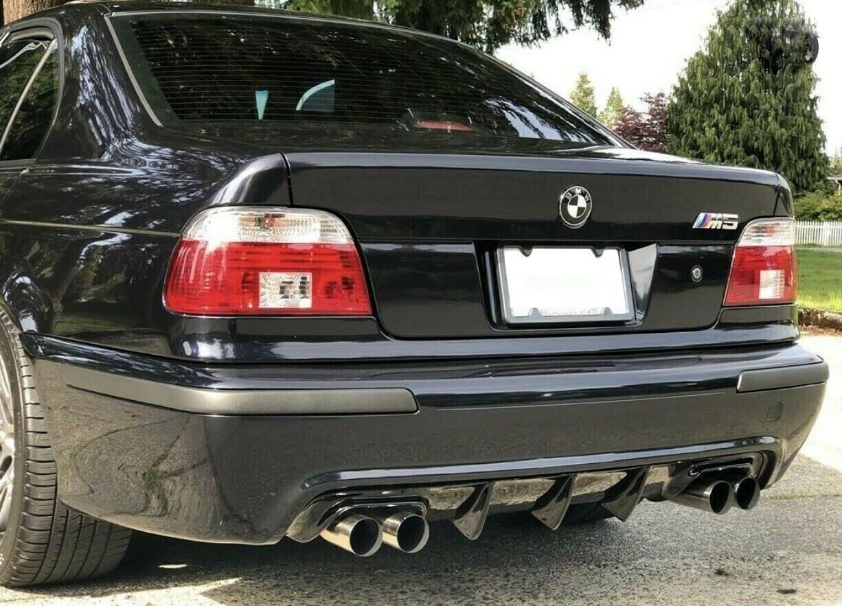 Hamann Style Rear Bumper Diffuser Splitter Lip with Two Whips for BMW E39 M5 - Enhance Aerodynamics & Sporty Look | Perfect for Car Enthusiasts & Performance Upgrades