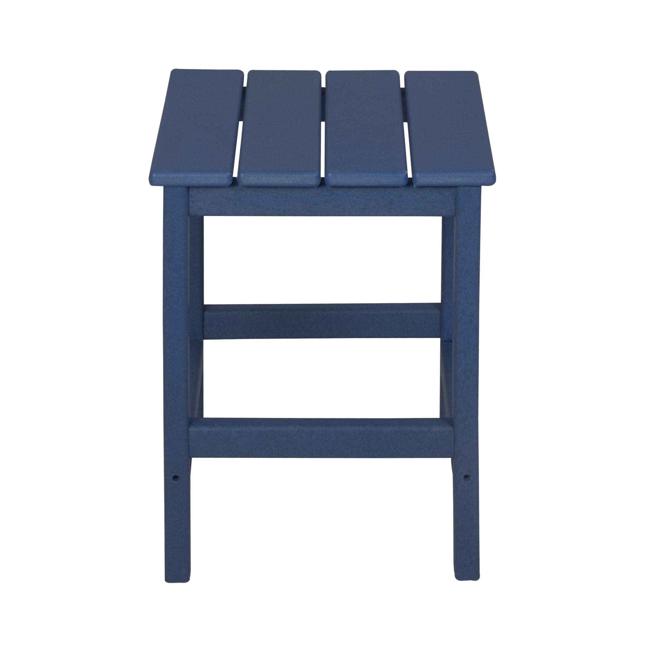 WO Home Furniture Adirondack Chairs & Table Set - 3-Piece Outdoor Folding Chairs with Side Table - Weather & UV Resistant for Lawn, Garden, Bonfire, Balcony, Patio, Deck (Navy Blue) - Perfect for Relaxing, Entertaining & Outdoor Gatherings