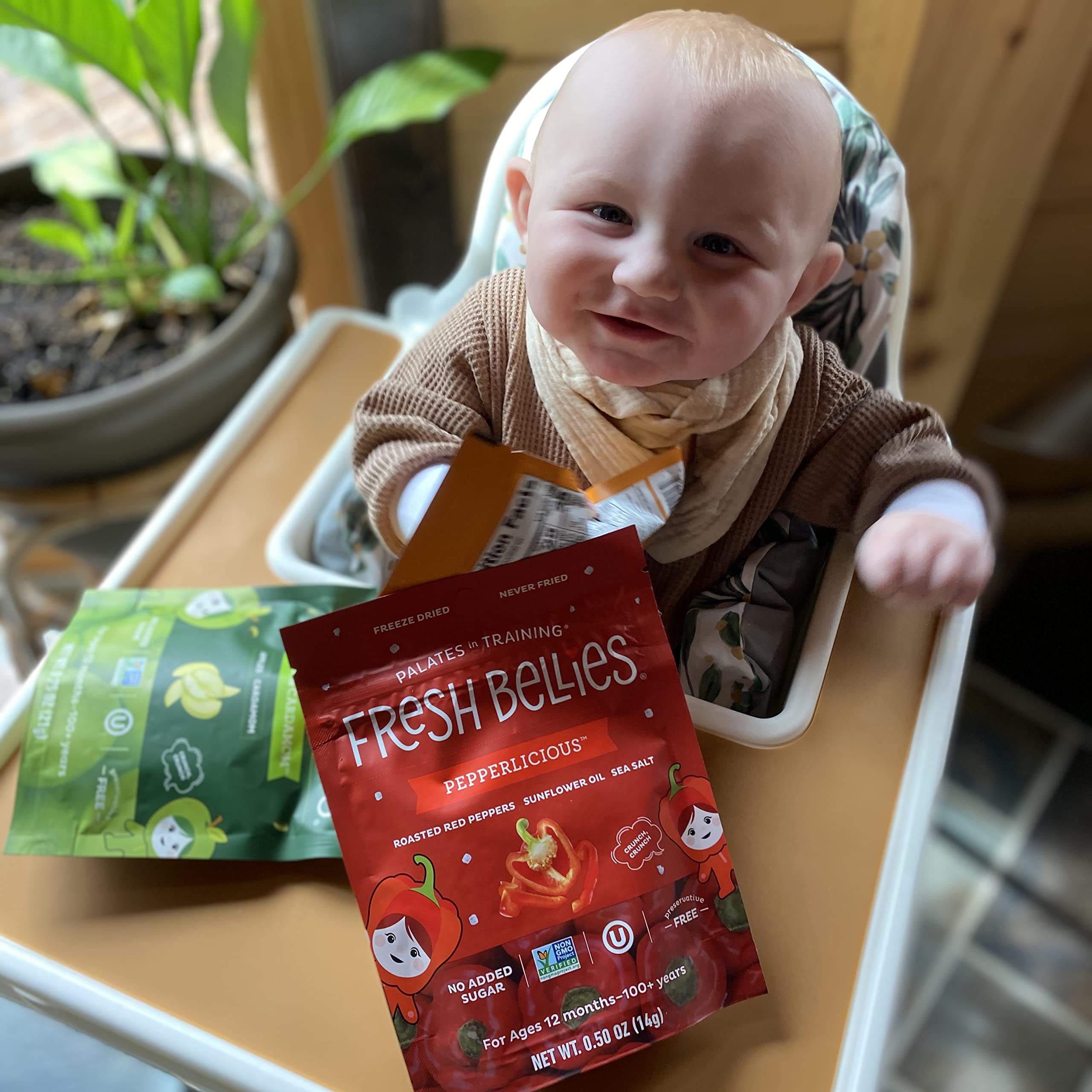 Freeze Dried Red Pepper Snacks for Kids & Toddlers - Healthy Vegan Baby Food with No Sugar Added, Gluten Free, 6 Pack (Pepperlicious) | Perfect for On-the-Go Snacking, Lunchboxes & Baby-Led Weaning
