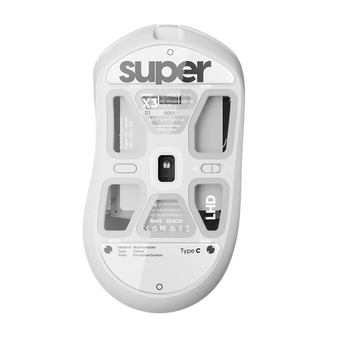 Pulsar Superglide 2 (Type C) Glass Mouse Skates - Compatible with Pulsar X3 LHD Series Gaming Mice | Smooth Gliding for FPS, MOBA & Esports Gaming