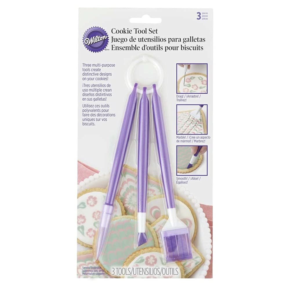 Wilton 3-Piece Cookie Decorating Tool Set - Icing Spatula, Piping Bag & Tips for Baking, Cake Decorating & Holiday Cookies (Perfect for Christmas, Birthday Parties & DIY Desserts)