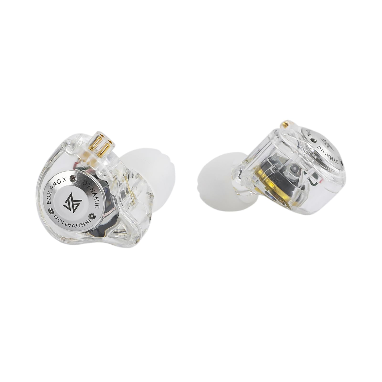 Linsoul KZ EDX Pro X HiFi Wired In-Ear Earphones with Single Dynamic Driver, Ergonomic Design & Detachable Cable - Clear with Mic - Perfect for Gaming, Audiophiles & Music Lovers