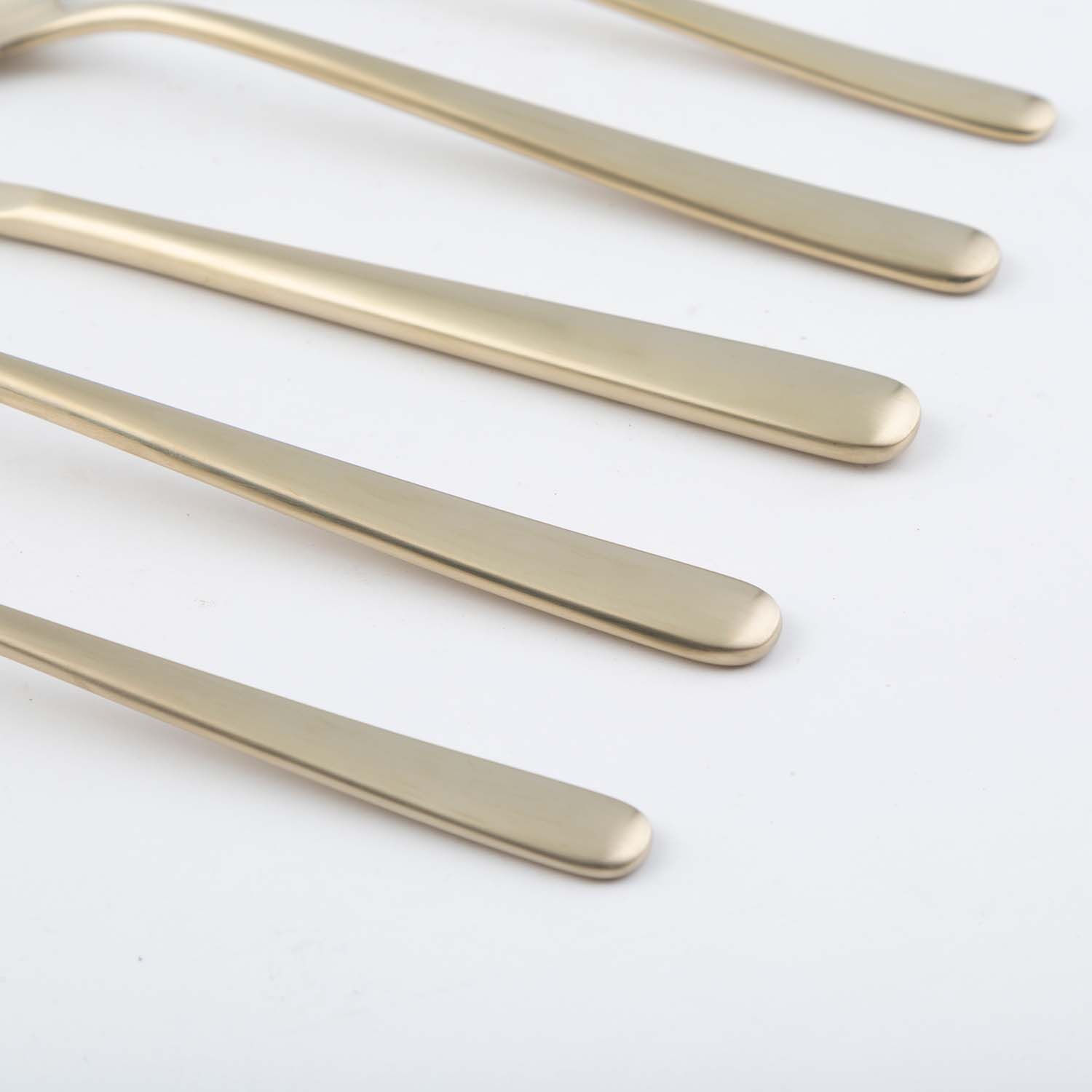 Lorenn Champagne Satin 20-Piece Flatware Set - Elegant Stainless Steel Cutlery for Fine Dining, Weddings & Special Occasions
