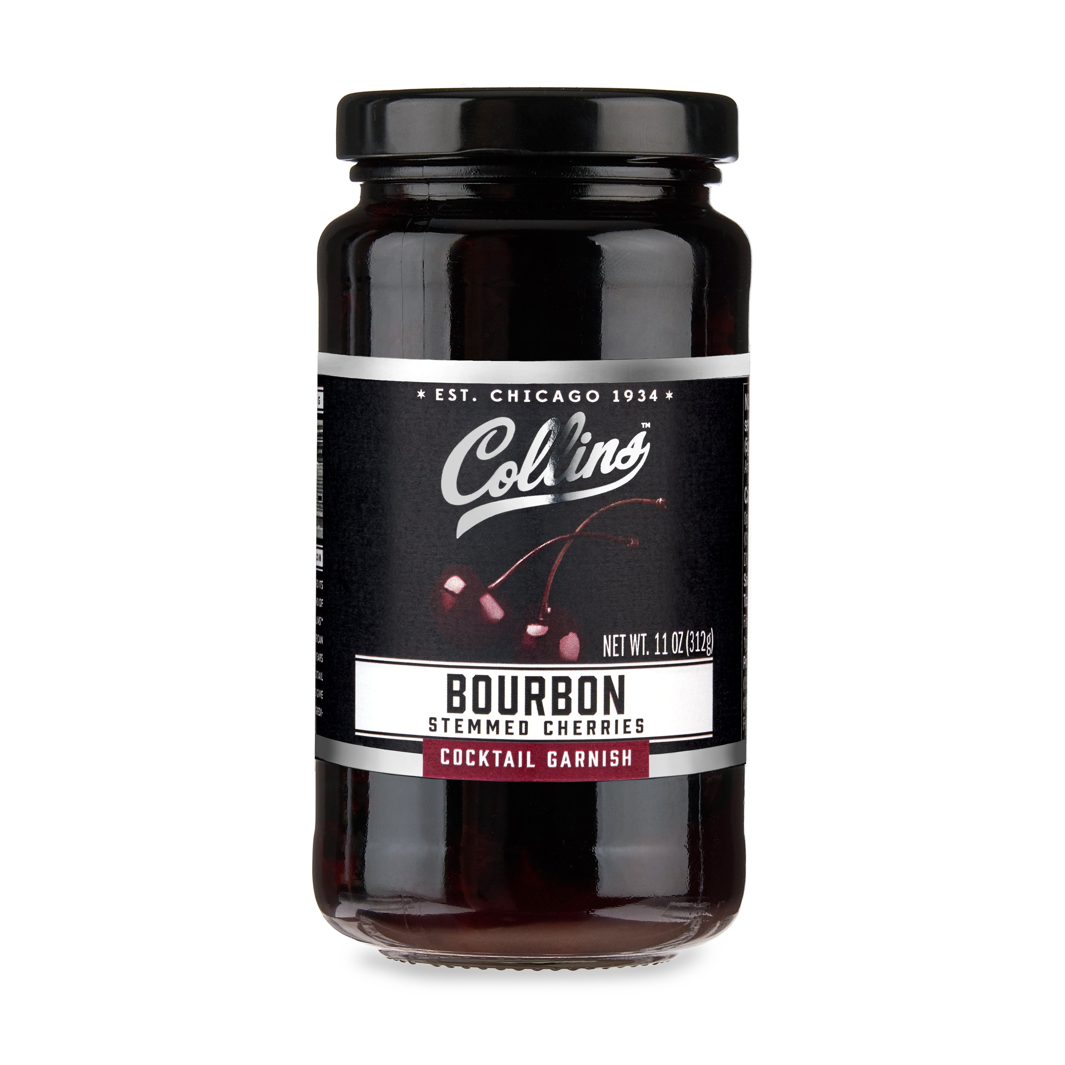 Premium Bourbon Cherries 11 oz - Gourmet Cocktail Garnish for Old Fashioned & Whiskey Sour - Perfect for Home Bars & Gift Giving