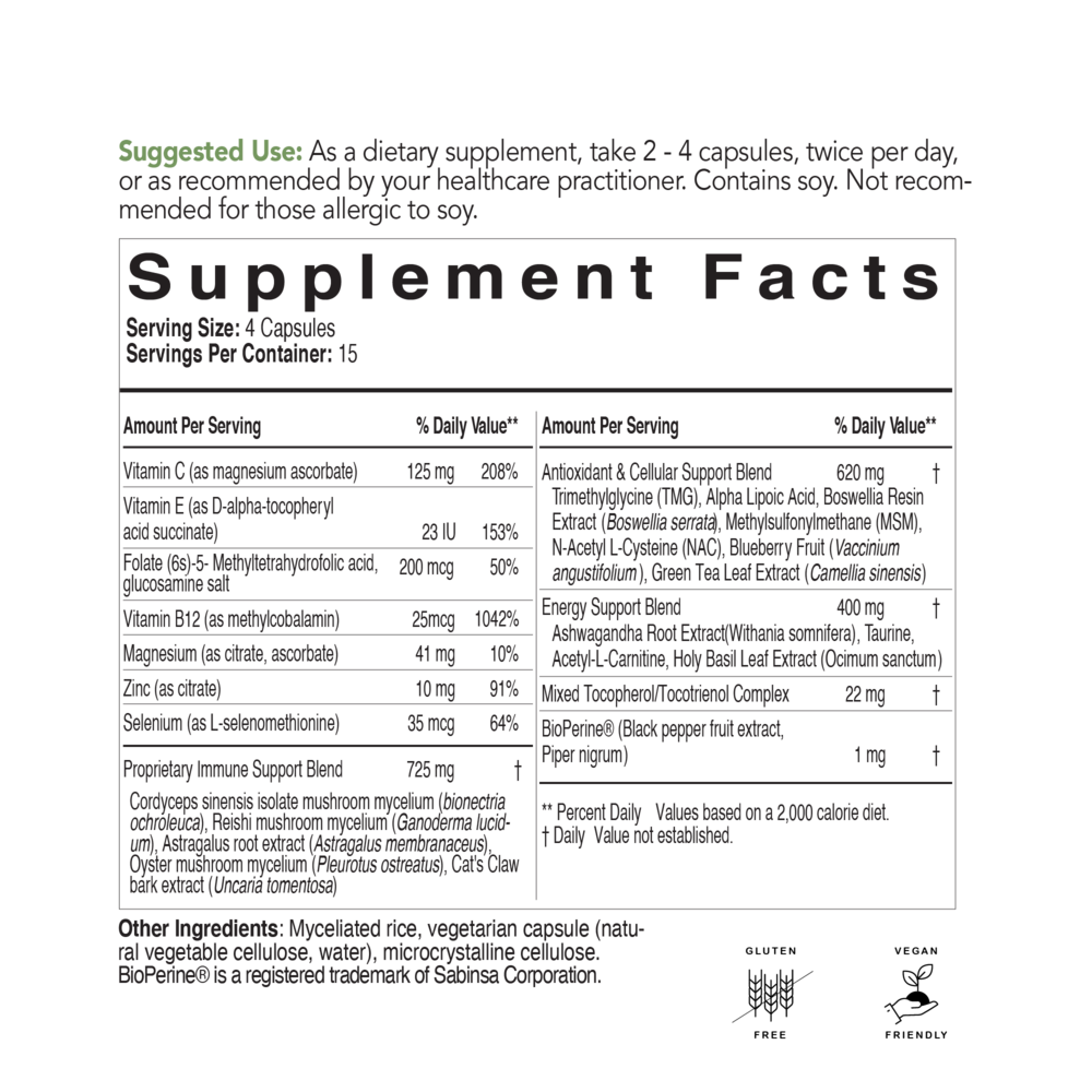 EcoNugnenics Cellular Shield Supplement - 60 Capsules for Immune Support & Antioxidant Protection | Boost Wellness for Active Lifestyles & Daily Health Maintenance
