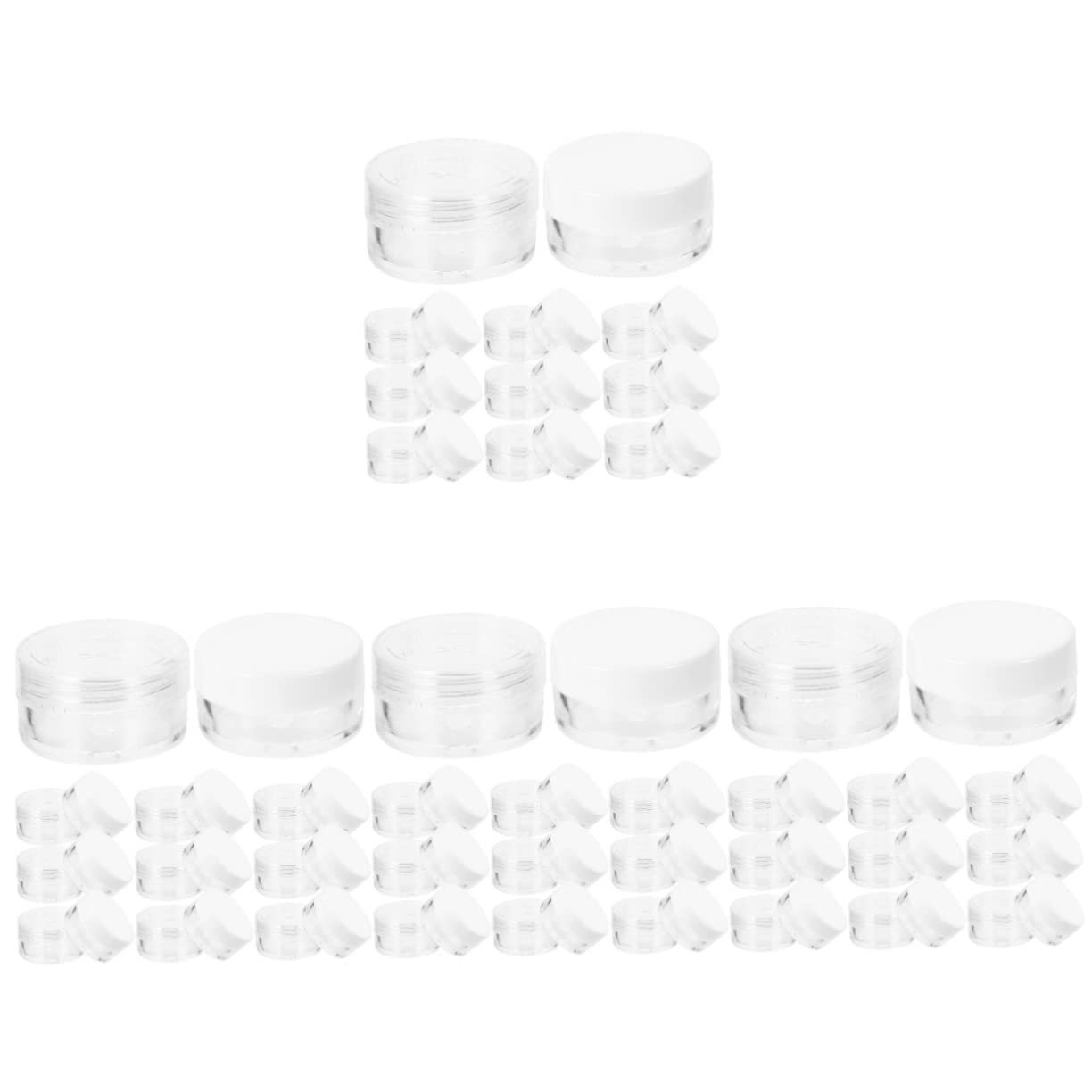 Alipis 200 Pcs Travel Size Empty Cream Jars - Small Cosmetic Containers for Skincare, Makeup, Lotion & Essential Oils - Perfect for DIY Beauty Products, Travel Toiletries & Sample Storage