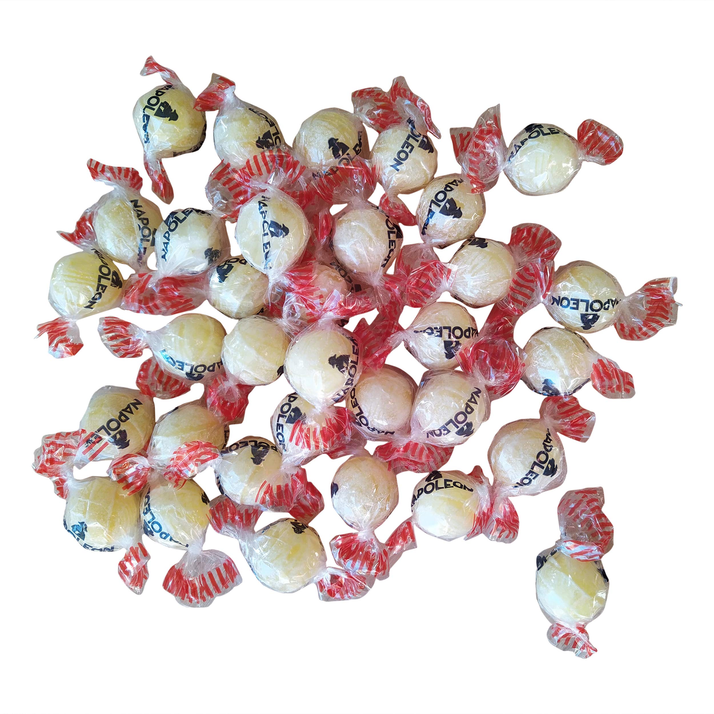 Napoleon Sour Candy Assorted Flavors - Pack of 12 (63oz/1800g) | Tangy Lemon & Mixed Fruit Flavored Hard Candies - Perfect for Parties, Movie Nights & Office Snacks