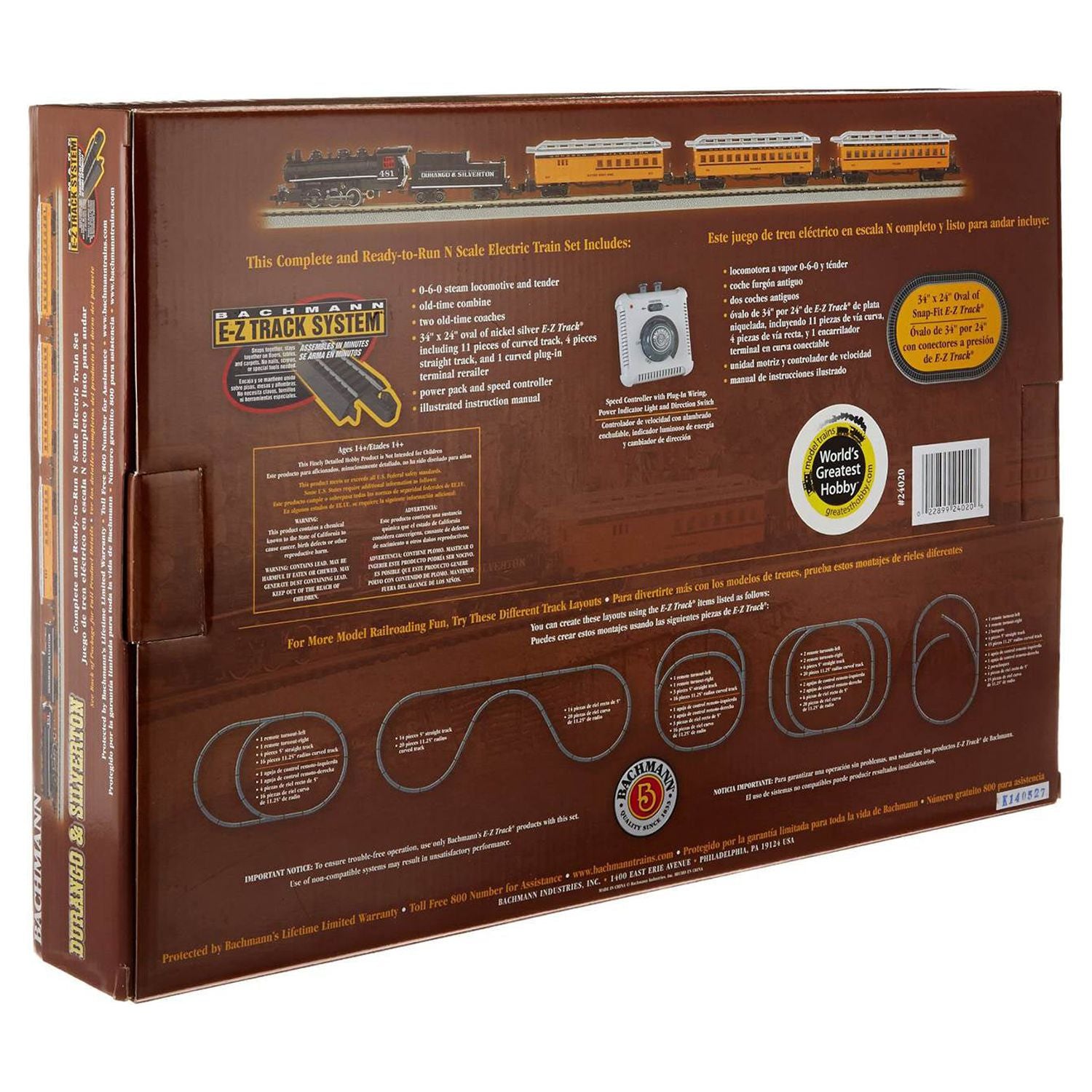 Bachmann Trains Durango & Silverton N Scale Electric Train Set - Perfect for Model Train Enthusiasts & Collectors - Great for Home Layouts & Displays