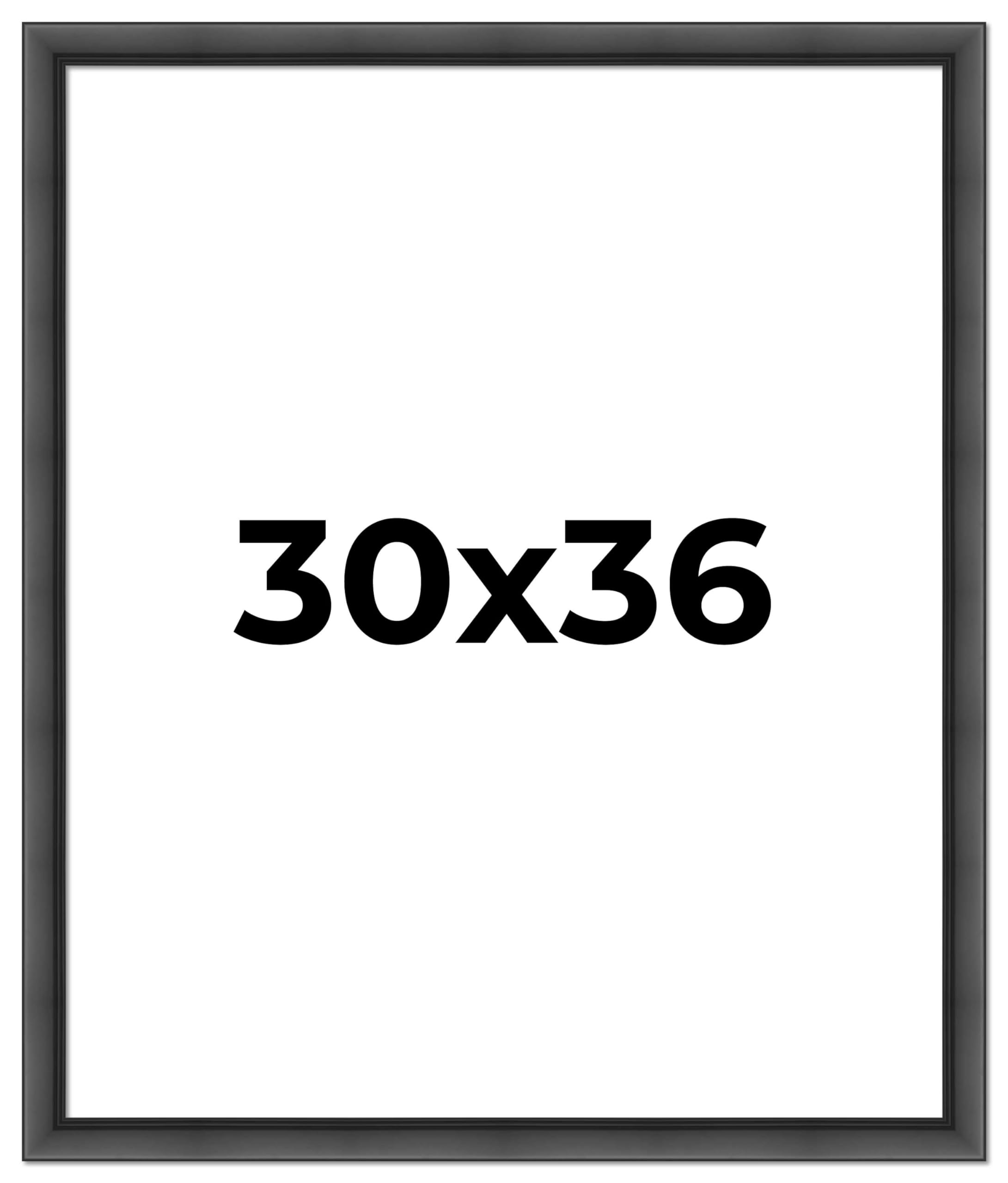 30x36 Black Contemporary Wood Picture Frame - UV Resistant Acrylic Front, Acid-Free Foam Backing, Wall Hanging Hardware Included - Perfect for Home Decor, Office Art Display & Photo Gallery Walls