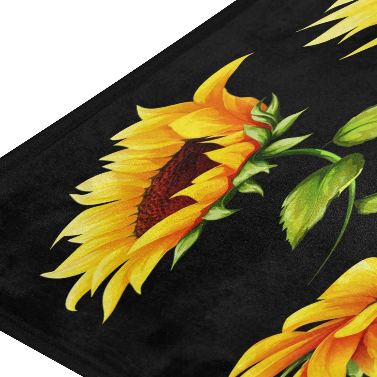 Non-Slip Sunflower Design Kitchen Rugs - Soft 39