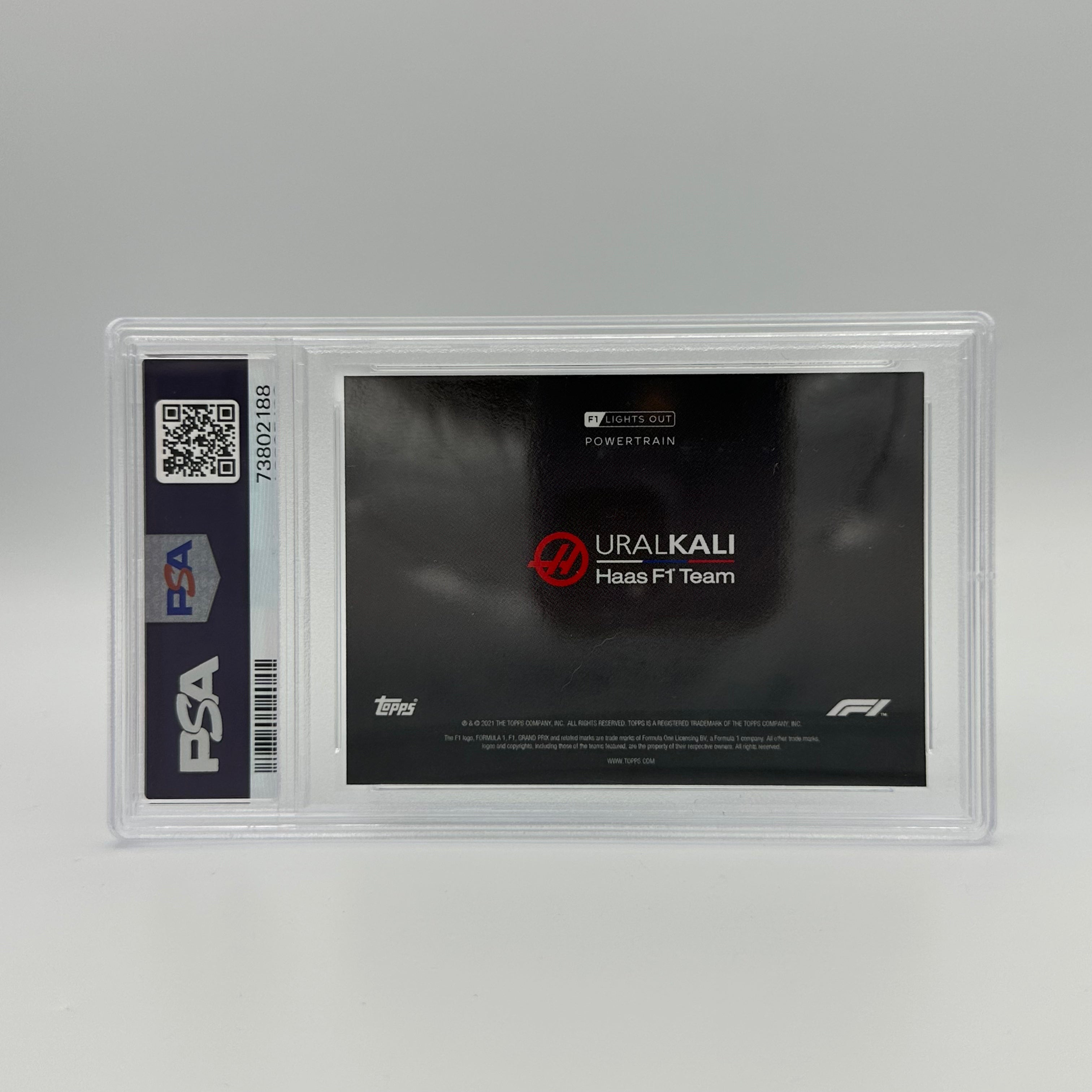 PSA 9 Graded 28/75 Uralkali Haas F1 Team Power Train Green - Perfect for F1 Collectors, Racing Enthusiasts & Sports Memorabilia Displays