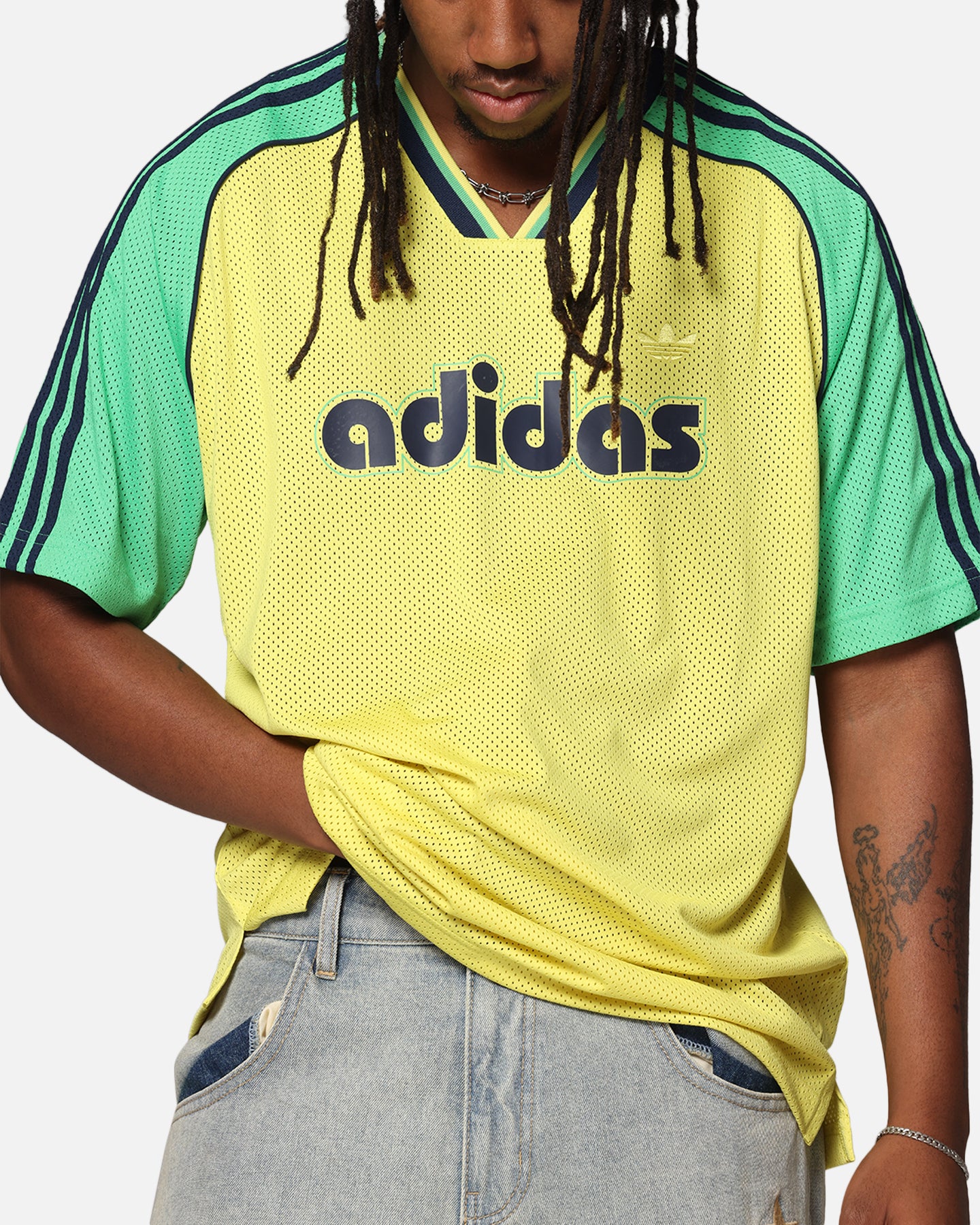 Adidas Originals Men's Jersey T-Shirt - Yellow Retro Style Cotton Tee for Casual Wear & Street Fashion