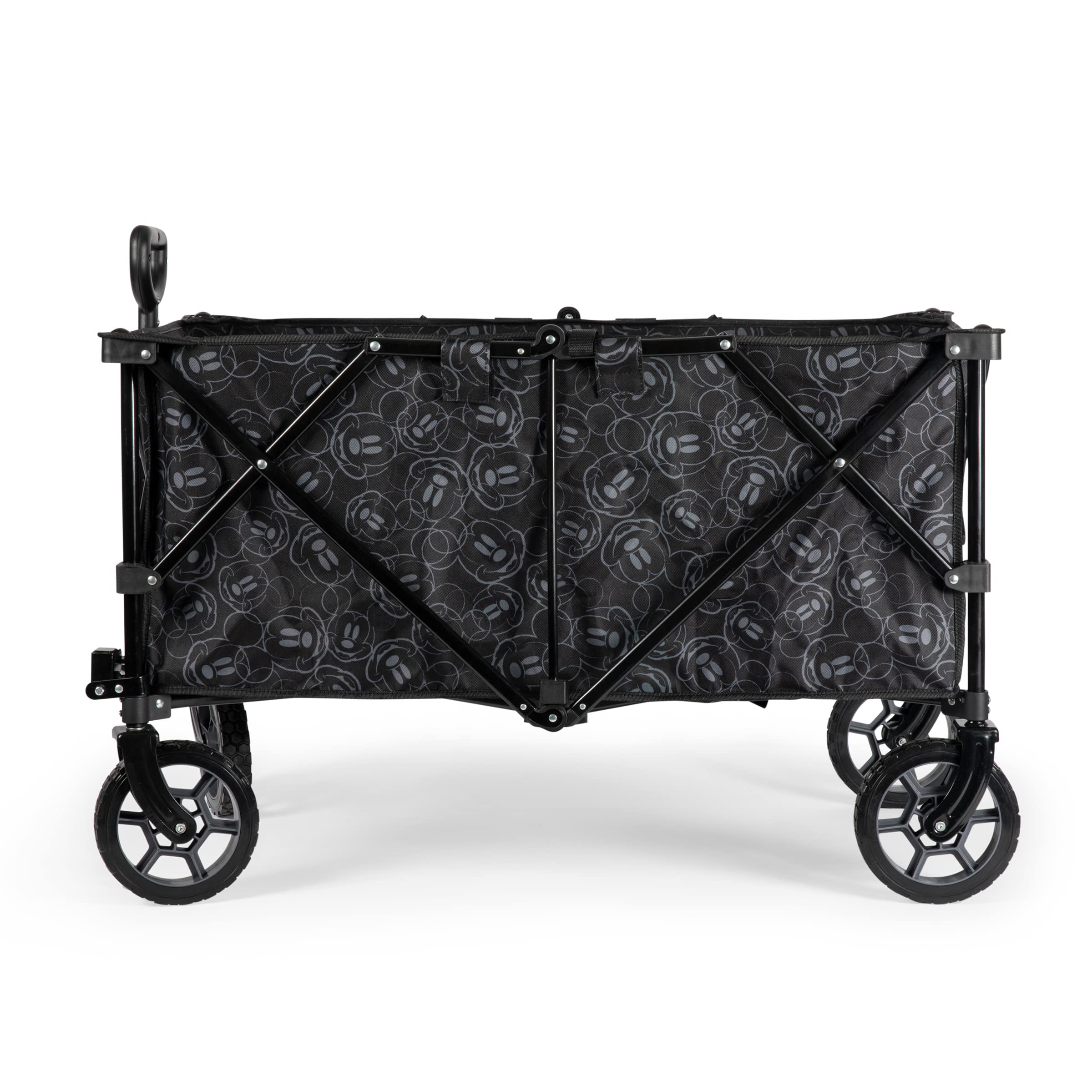 Disney Mickey Mouse Adventure Wagon XL - Foldable Utility Cart for Beach, Picnic, Camping & Outdoor Activities (Black) | Heavy Duty All-Terrain Wheels | Perfect for Sports Gear, Groceries & Kids Toys