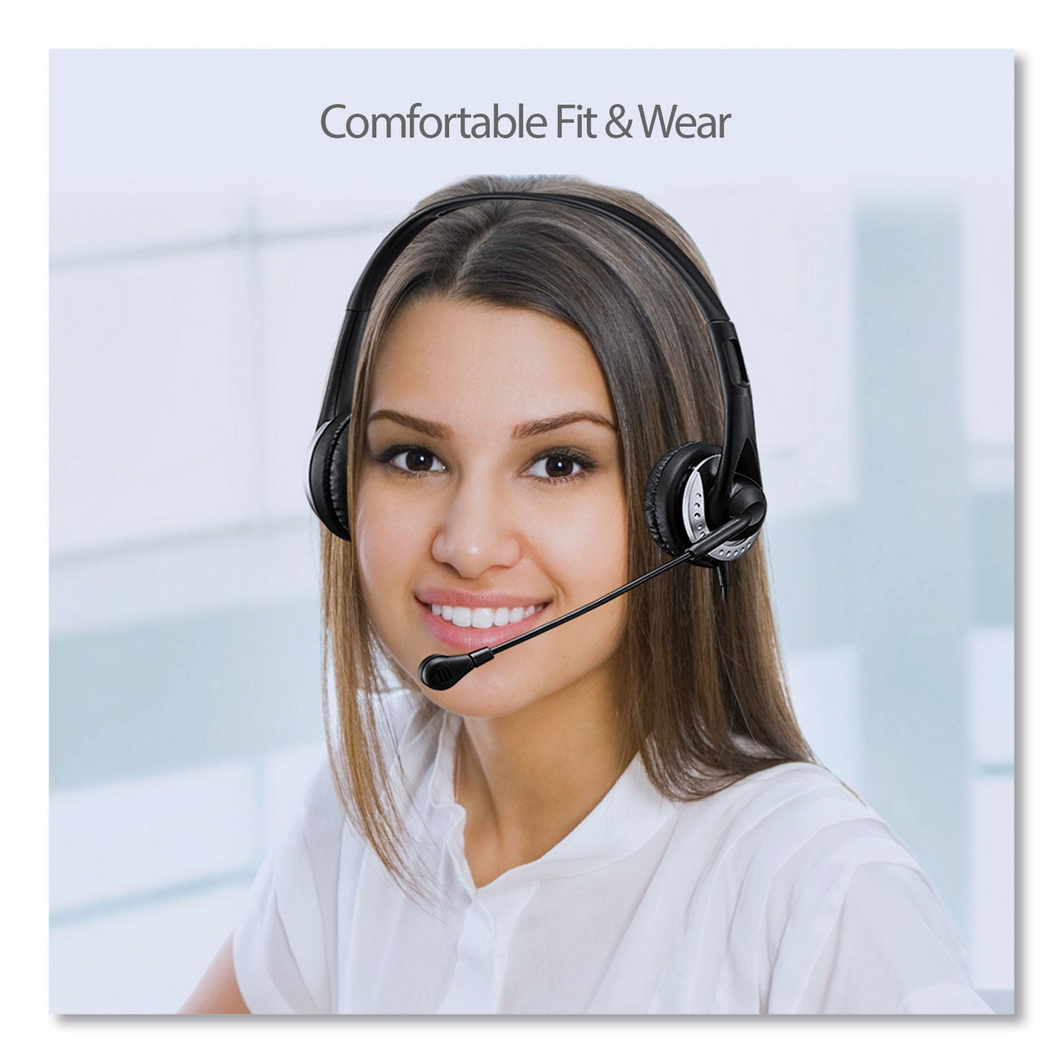 Adesso Xtream P2 Binaural Over-Ear Headset with Noise-Canceling Microphone - Professional Gaming Headphones for PC, PS5, Xbox - Perfect for Online Meetings, Streaming & Music (Black)