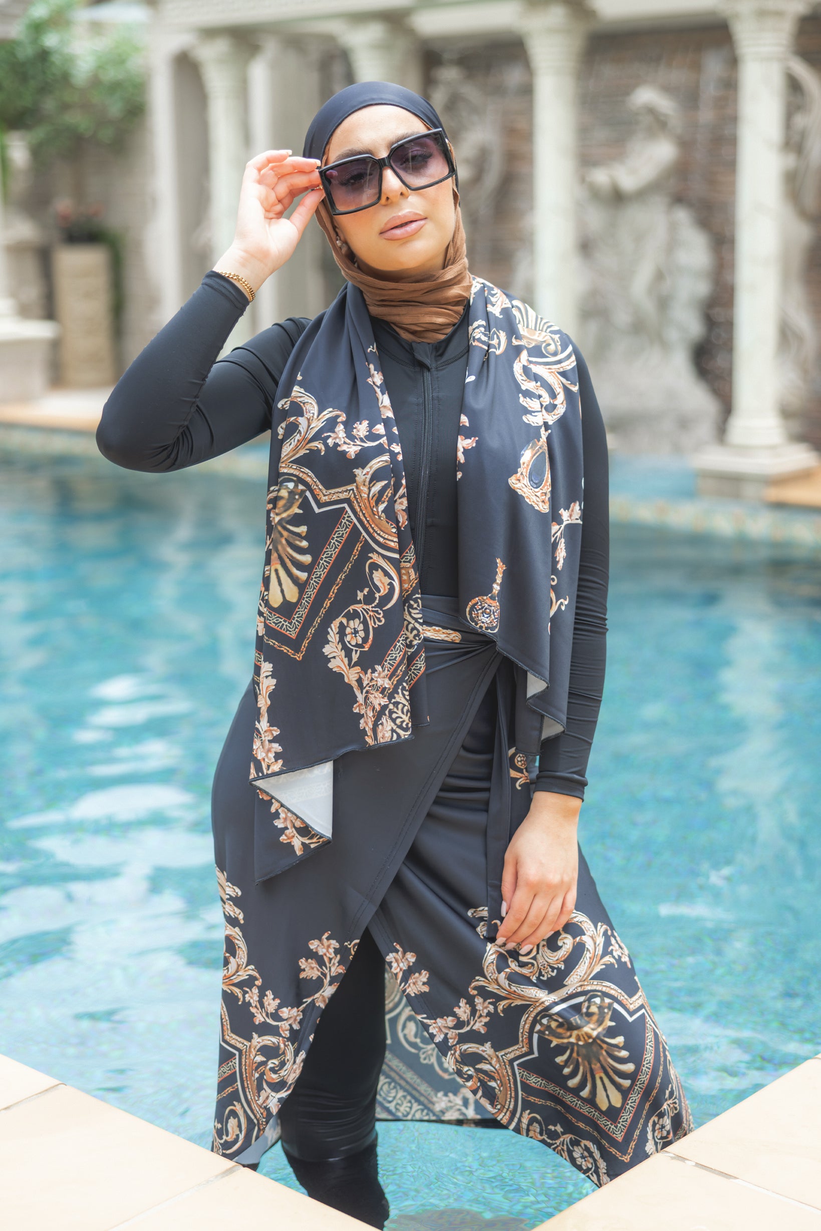Brielle Swim Sarong - Stylish Beach Cover-Up for Women, Lightweight & Quick-Dry, Perfect for Pool, Beach & Vacation - Fashionable & Comfortable Swimwear Accessory