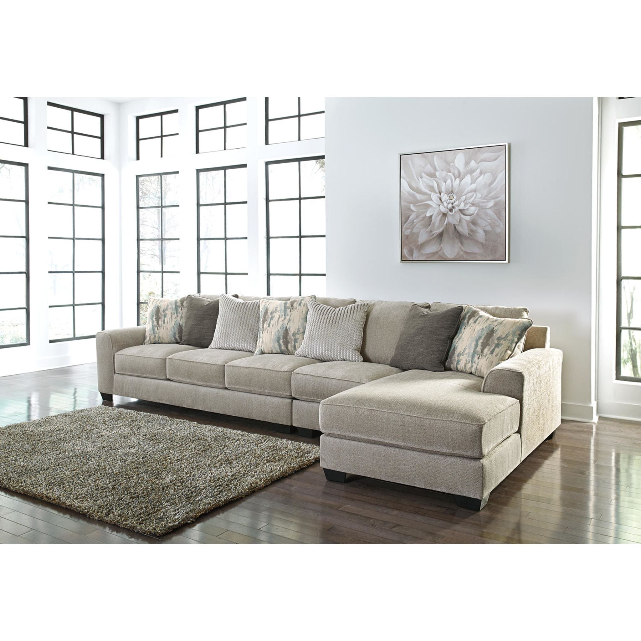 Ardsley 3-Piece Sectional Sofa with Chaise Lounge - Modern L-Shaped Couch for Living Room, Family Room & Home Theater - Soft Fabric Upholstery & Sturdy Frame