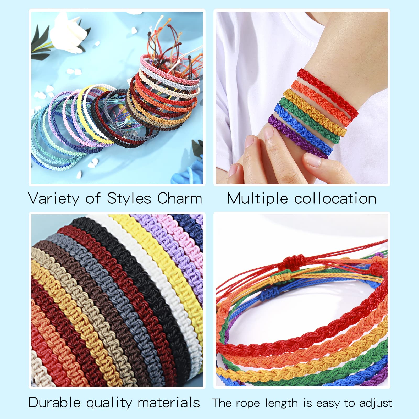 Trendy Adjustable String Bracelets for Women - Waterproof Friendship & Ankle Bracelets - Perfect for Summer, Beach, Surfing & Outfits - Great Gift & Stocking Stuffer Idea