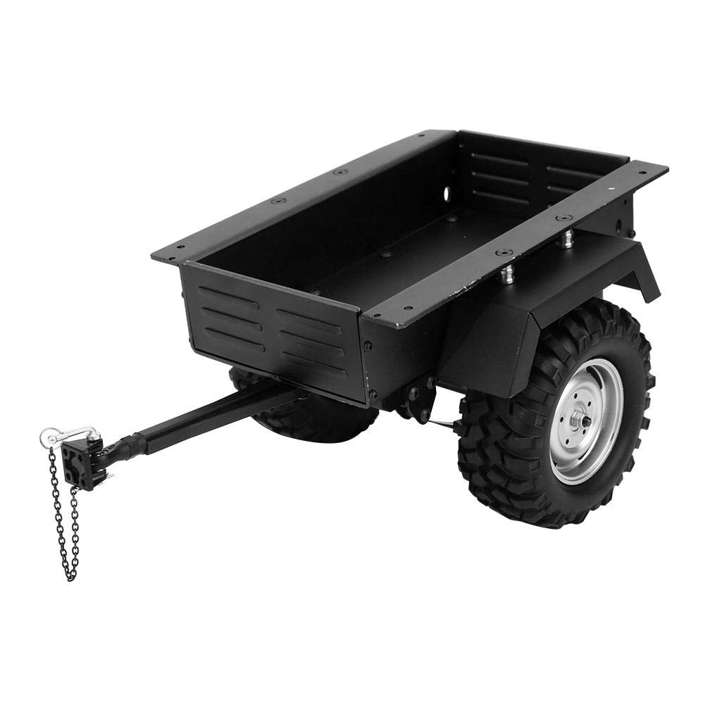 Vbest Life RC Car Trailer - Highly Realistic Aluminum Alloy Trailer for Remote Control Vehicles & Model Cars - Perfect Kids Toy Gift (Black) | Great for Playtime, RC Racing & Collectible Displays