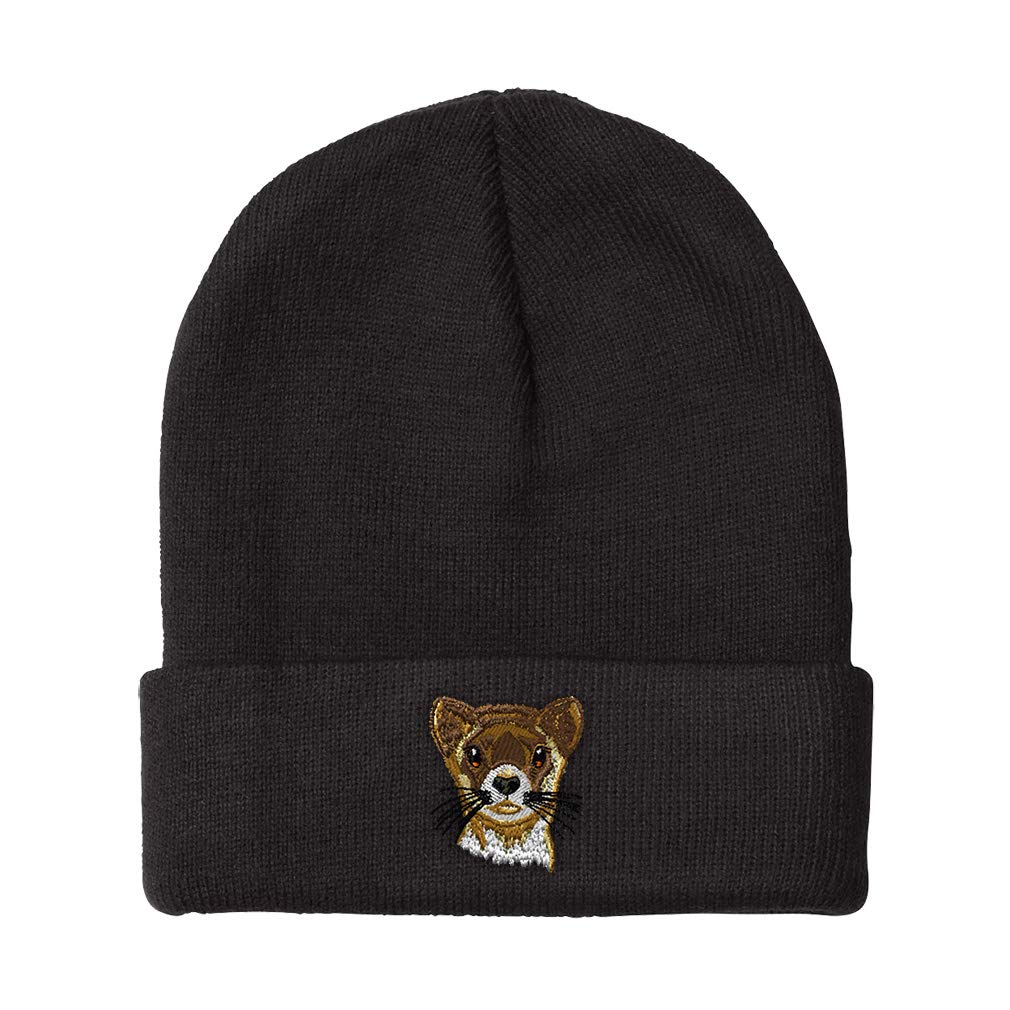 Speedy Pros Unisex Winter Beanie Hat with Ferret Embroidery - Acrylic Skull Cap for Men & Women (One Size Fits All) - Perfect for Cold Weather, Outdoor Activities & Casual Wear