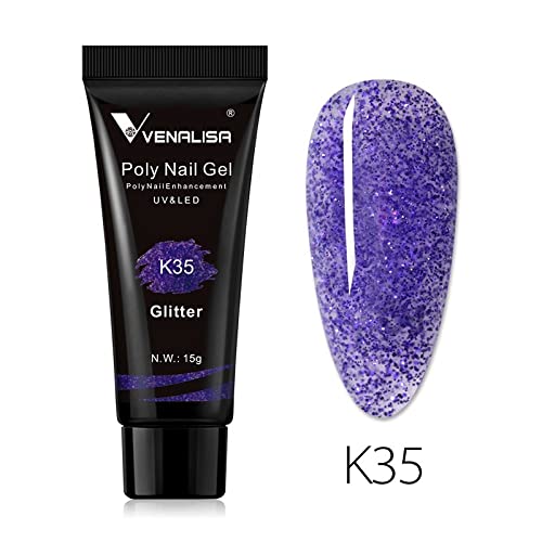 Venalisa Poly Builder Gel - 15g Professional Nail Extension Gel for Strong, Long-Lasting Acrylic Nails (Color K35) | Perfect for Salon & DIY Manicures at Home