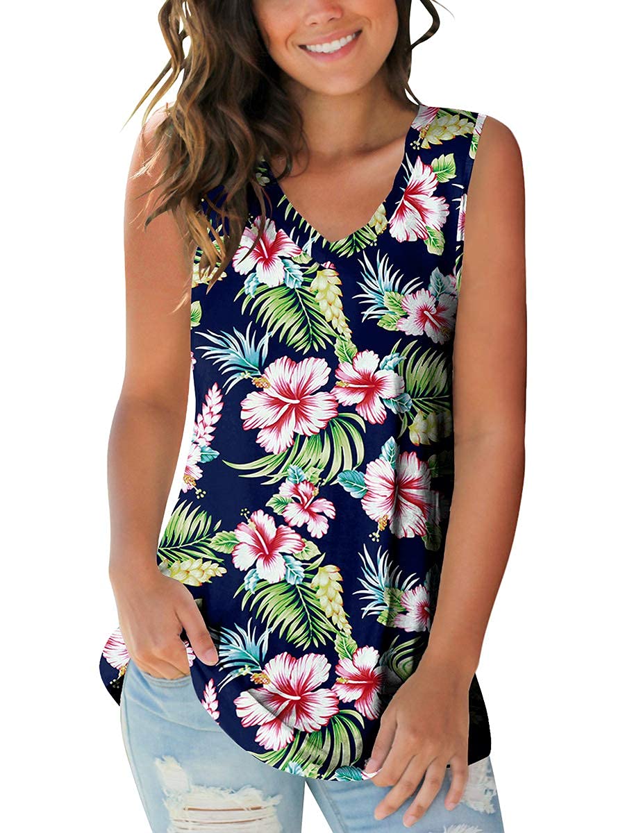 Trendy Women's V-Neck Sleeveless Tank Tops - Summer Casual Tee Shirts for Women | Perfect for Beach, Gym & Everyday Wear