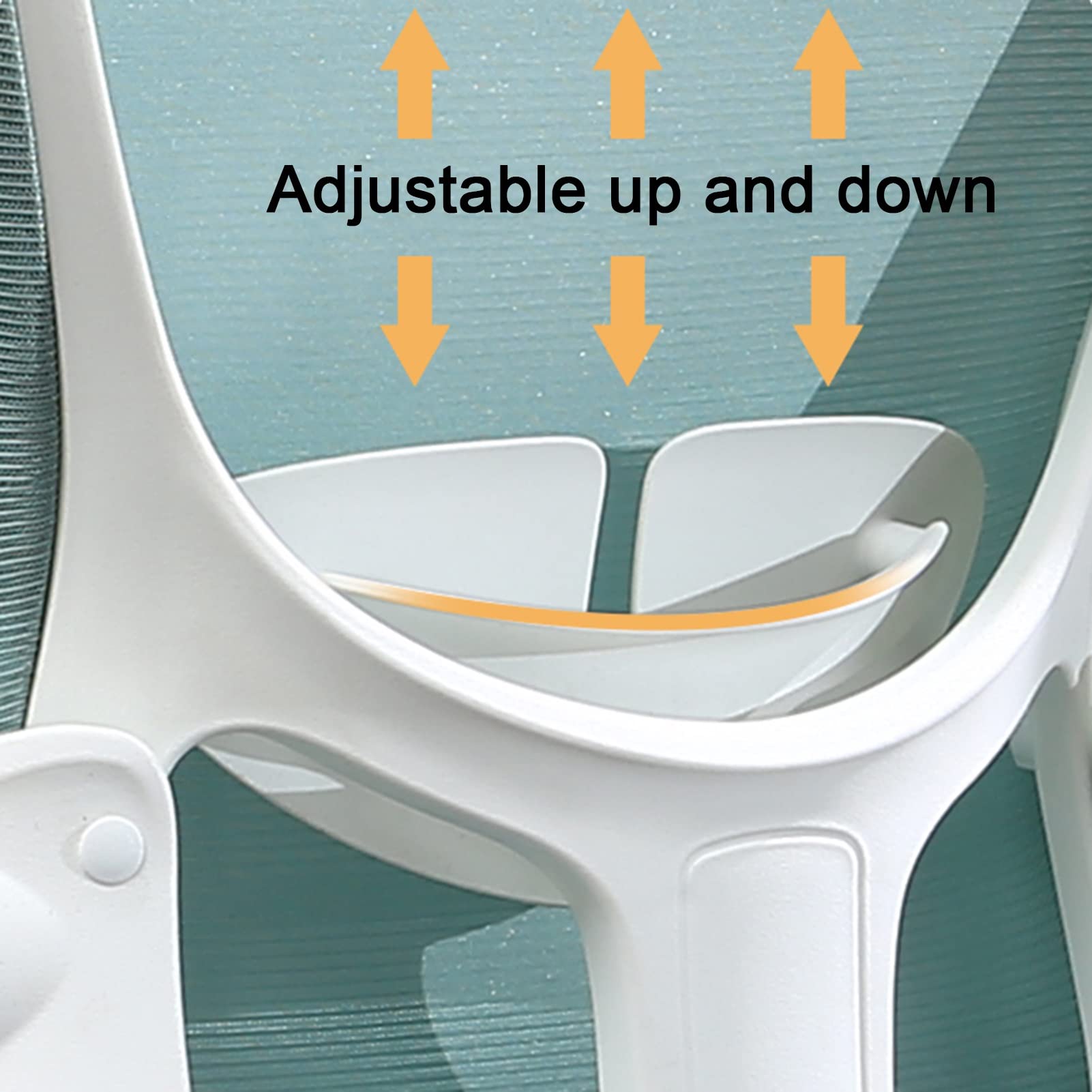 Ergonomic Home Office Chair - High Back Mesh Computer Chair with Lumbar Support & Tilt Function - Adjustable Height Gaming Chair for Adults & Kids - 150kg Weight Capacity - White - Perfect for Work, Study & Gaming
