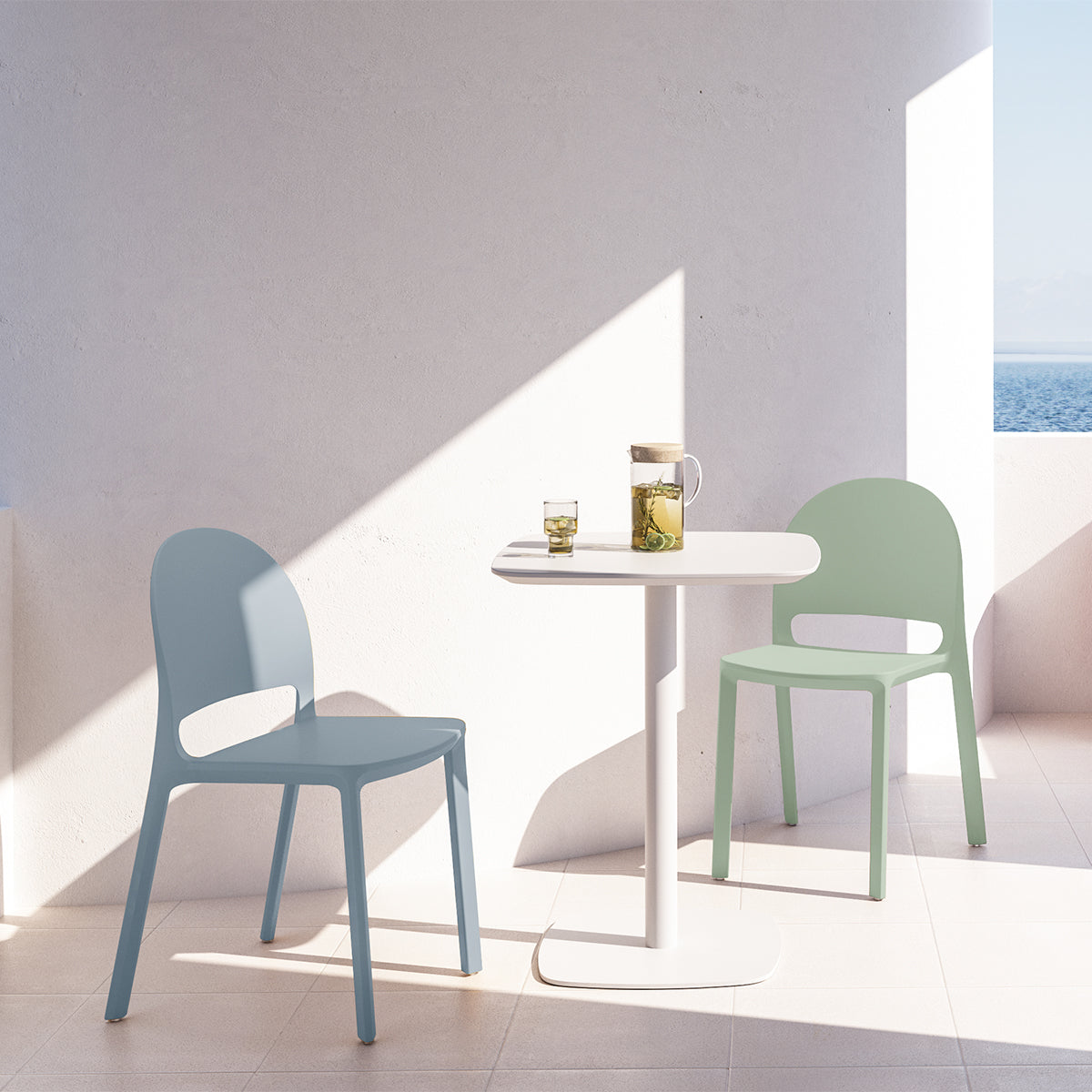 Modern Arch Stacking Dining Chair - Sturdy & Space-Saving Stackable Chairs for Kitchen, Dining Room, or Office - Perfect for Small Spaces & Entertaining
